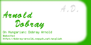 arnold dobray business card